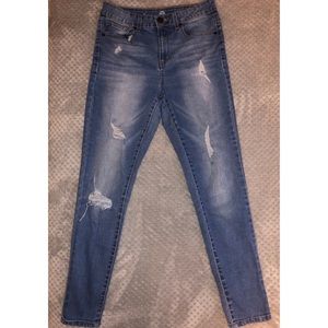 Blue high rise jegging’s